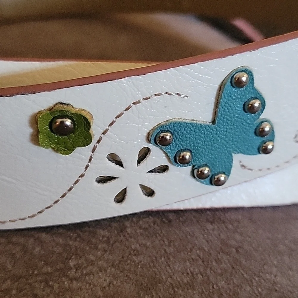 Y2k Boho Cream Floral Cutout Butterfly Kidcore Belt